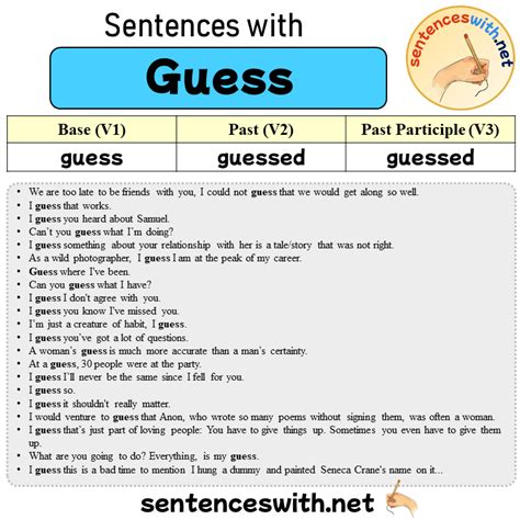 guess meaning in sentence.